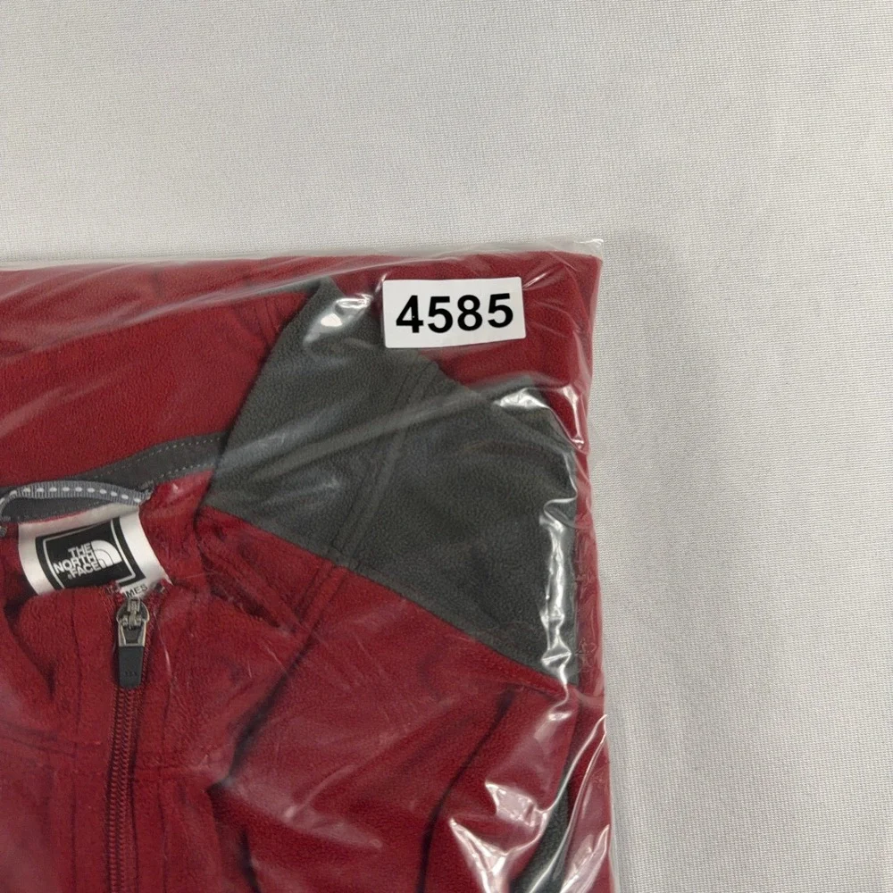 The North‎ Face Fleece Pullover TKA 100 Quarter Zip Red Gray Mens XXL